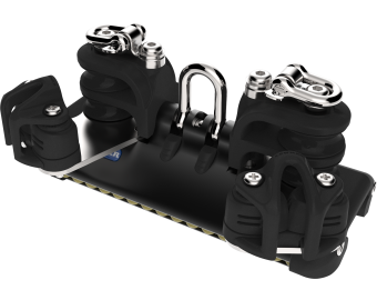 HTX TB Car With Shackle, Double Control Sheaves, Becket & Cleat