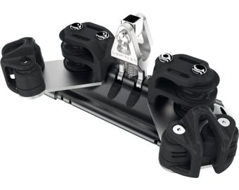TB Mainsheet Car With Upstand, Pair Of Double Control Line Sheaves & Cleats