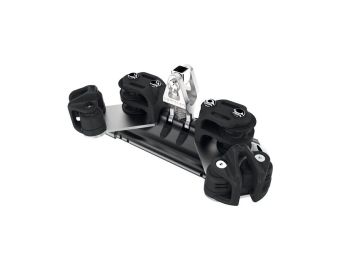 TB Mainsheet Car With Upstand, Pair Of Double Control Line Sheaves & Cleats