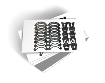 Control Functions 'Up' and 'Down' Decal Sheet