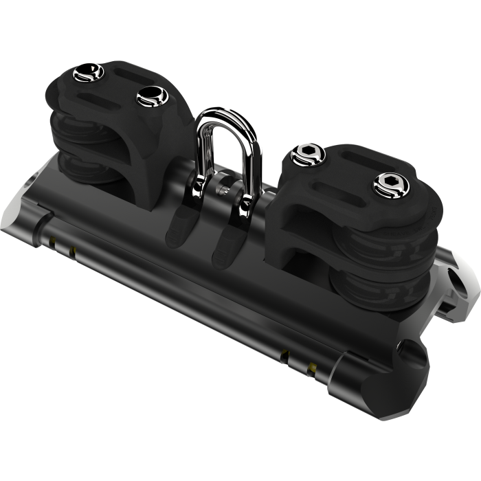 Size 3 NTR TB Mainsheet Car with Shackle & 2 Double Control Line Sheaves